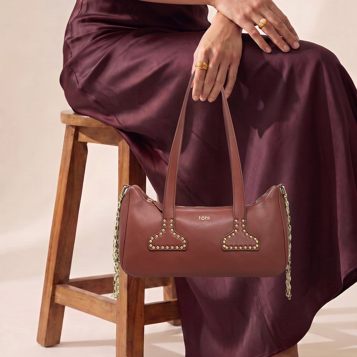 VIRELLE WOMEN'S SHOULDER BAG - RUSSET